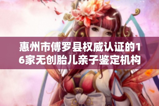 惠州市傅罗县权威认证的16家无创胎儿亲子鉴定机构盘点