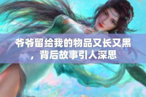爷爷留给我的物品又长又黑，背后故事引人深思