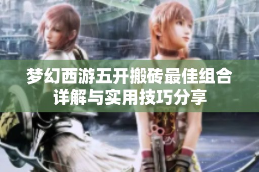 梦幻西游五开搬砖最佳组合详解与实用技巧分享