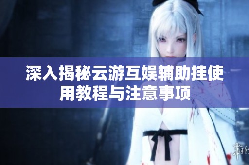深入揭秘云游互娱辅助挂使用教程与注意事项