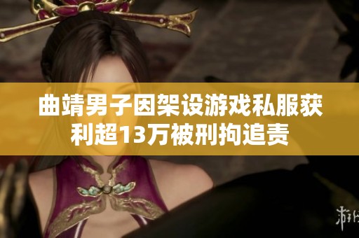 曲靖男子因架设游戏私服获利超13万被刑拘追责