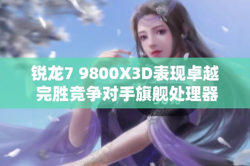 锐龙7 9800X3D表现卓越 完胜竞争对手旗舰处理器游戏体验出色